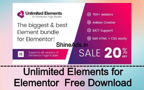 unlimited elements for elementor page builder free download
