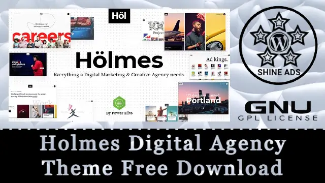 holmes digital agency theme free download